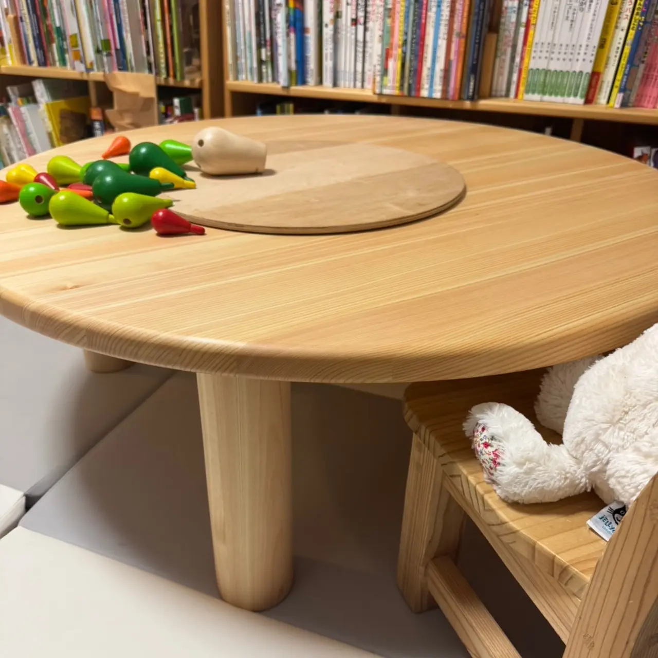 ヒノキのまんまるちゃぶ台 - Kanaete(カナエテ) - アイデアをカタチに