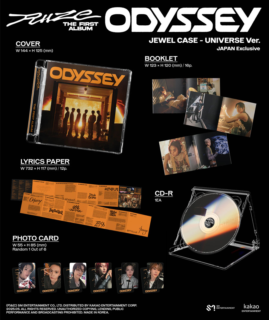 RIIZE 1stフルアルバム『ODYSSEY』 日本限定盤、日本限定特典付きで