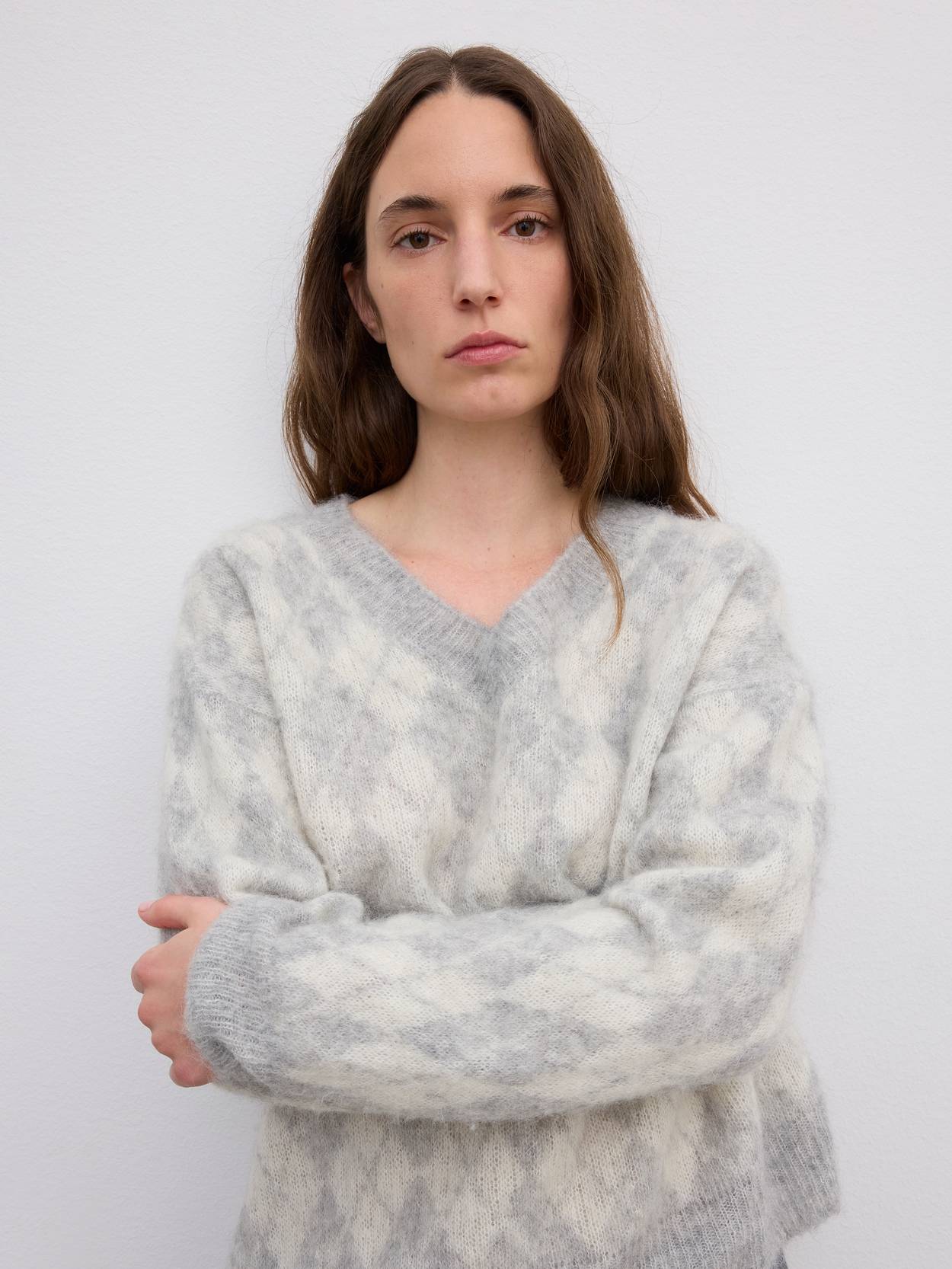 Shop - Brushed Argyle Alpaca Knit - Official Online Store