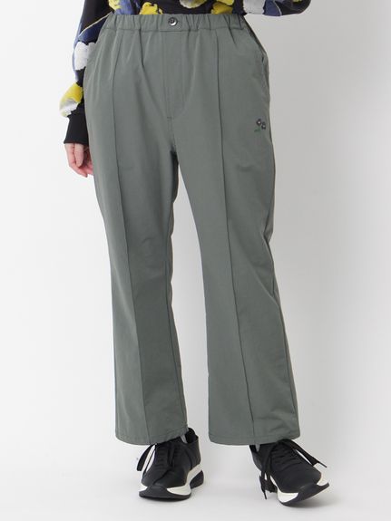 ステッチフローレットワンポイント刺繍ナイロンナチュラルストレッチ