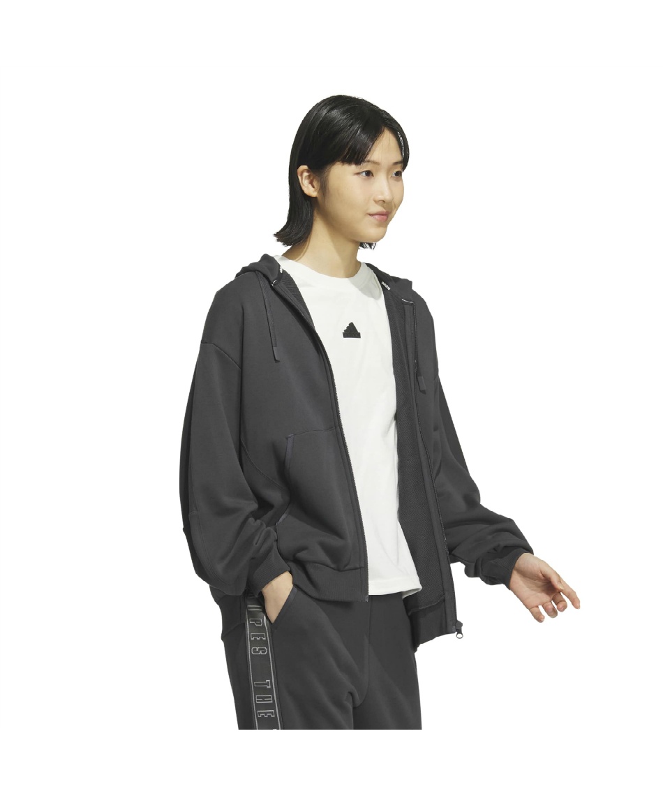 スウェットパーカー WORDING LOOSE FIT FRENCHTERRY FULL ZIP HOODIE
