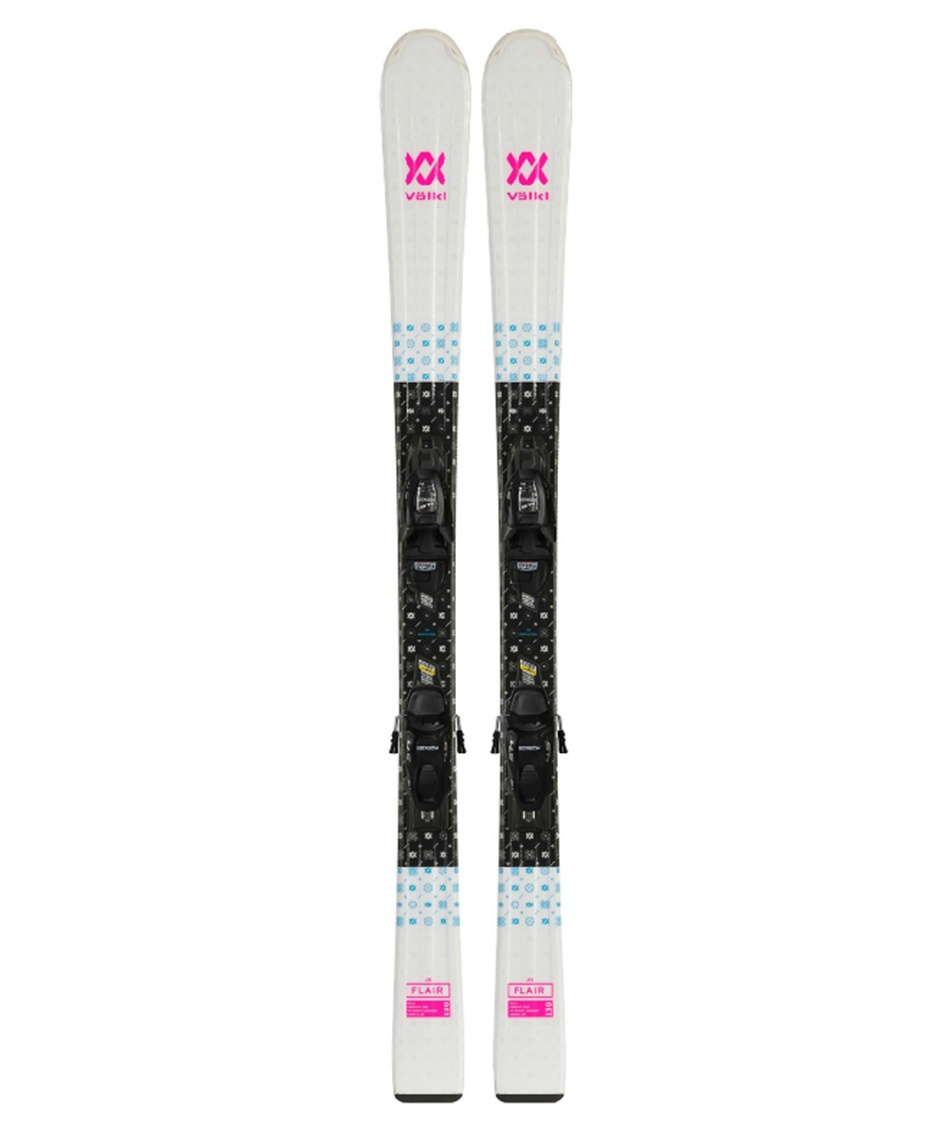 フォルクル(Volkl) ジュニアスキー板 4点セット FLAIR JR WH/PK +4.5 v