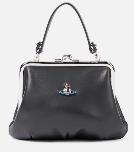 Granny Frame leather tote bag in black - Vivienne Westwood | Mytheresa