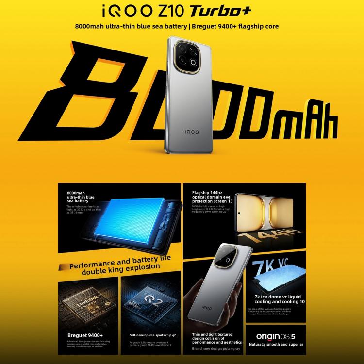 vivo iQOO Z10 Turbo+, 12GB+256GB, Screen Fingerprint, 6.