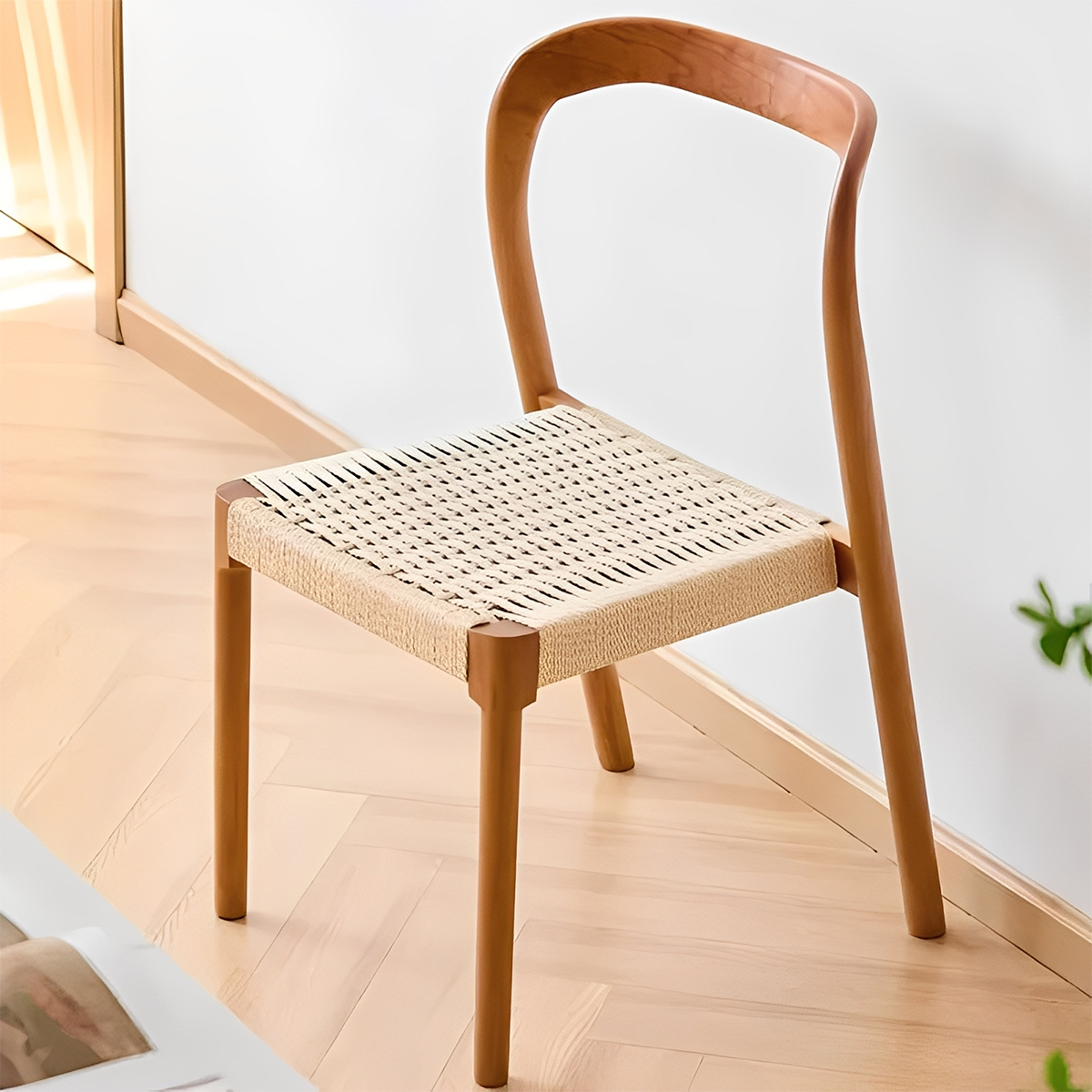 Woody Prime Cherry スタッキングペーパーコードチェア | 北米産