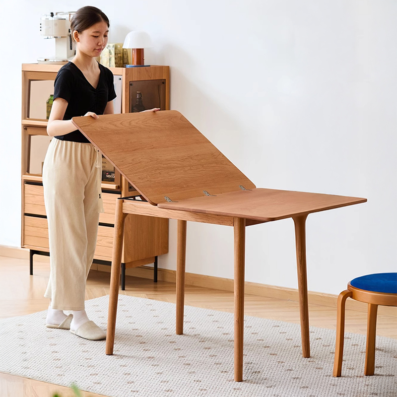 Woody Prime Cherry 天然木折り畳みテーブル | 高級感と耐久性を