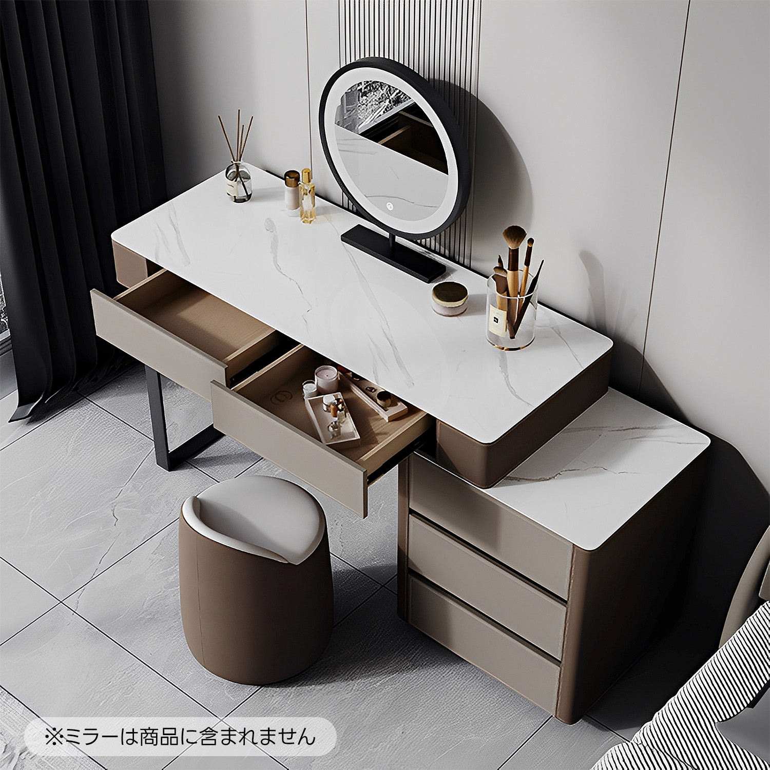 ドレッサー｜鏡付きで身支度が楽しくなるおしゃれデザイン【CAGUUU公式】
