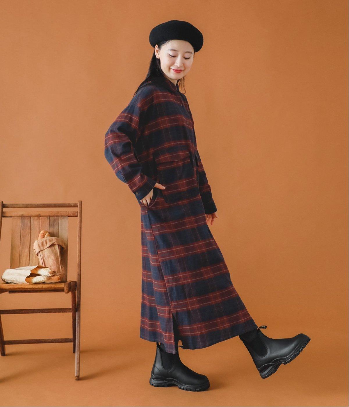 ナチュラルチェックワーク風ワンピース｜COLORK（カラック）の商品詳細