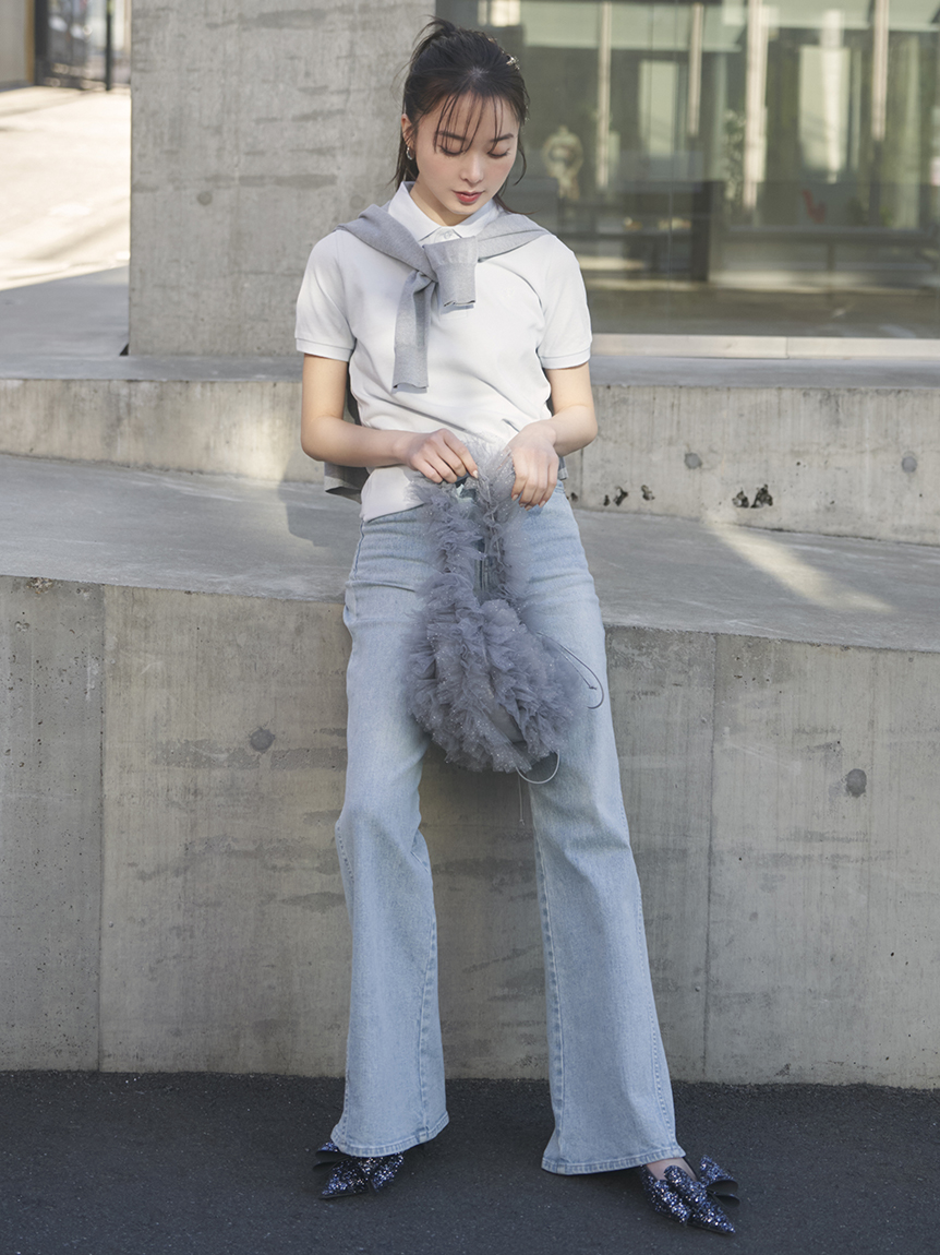 Sustainableストレッチフレアデニムパンツ(デニム)｜パンツ｜SNIDEL