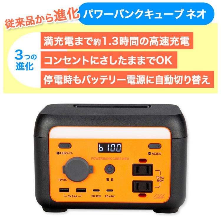 ソーラーパネル付きポータブル電源 パワーバンクキューブネオ | 日テレ