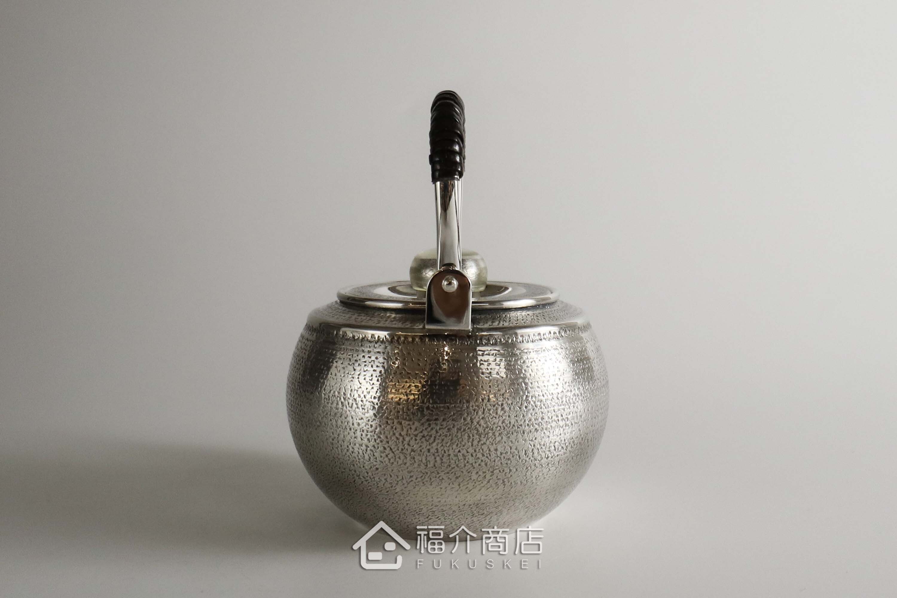 福介商店｜【大淵銀器】丸型純銀急須0.3L