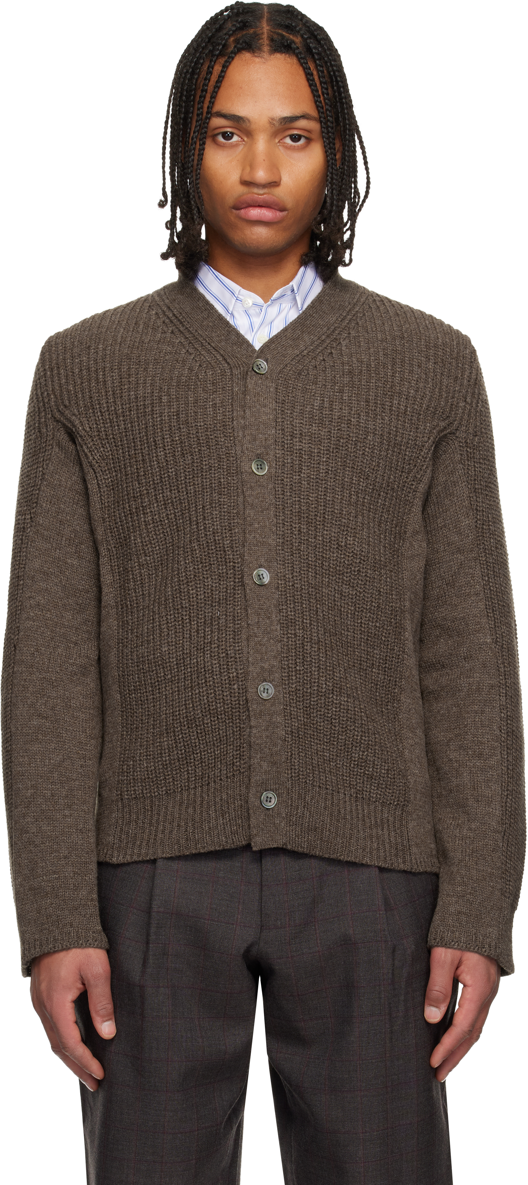 Comme des Garçons Homme Deuxのブラウン ウール カーディガンがセール中