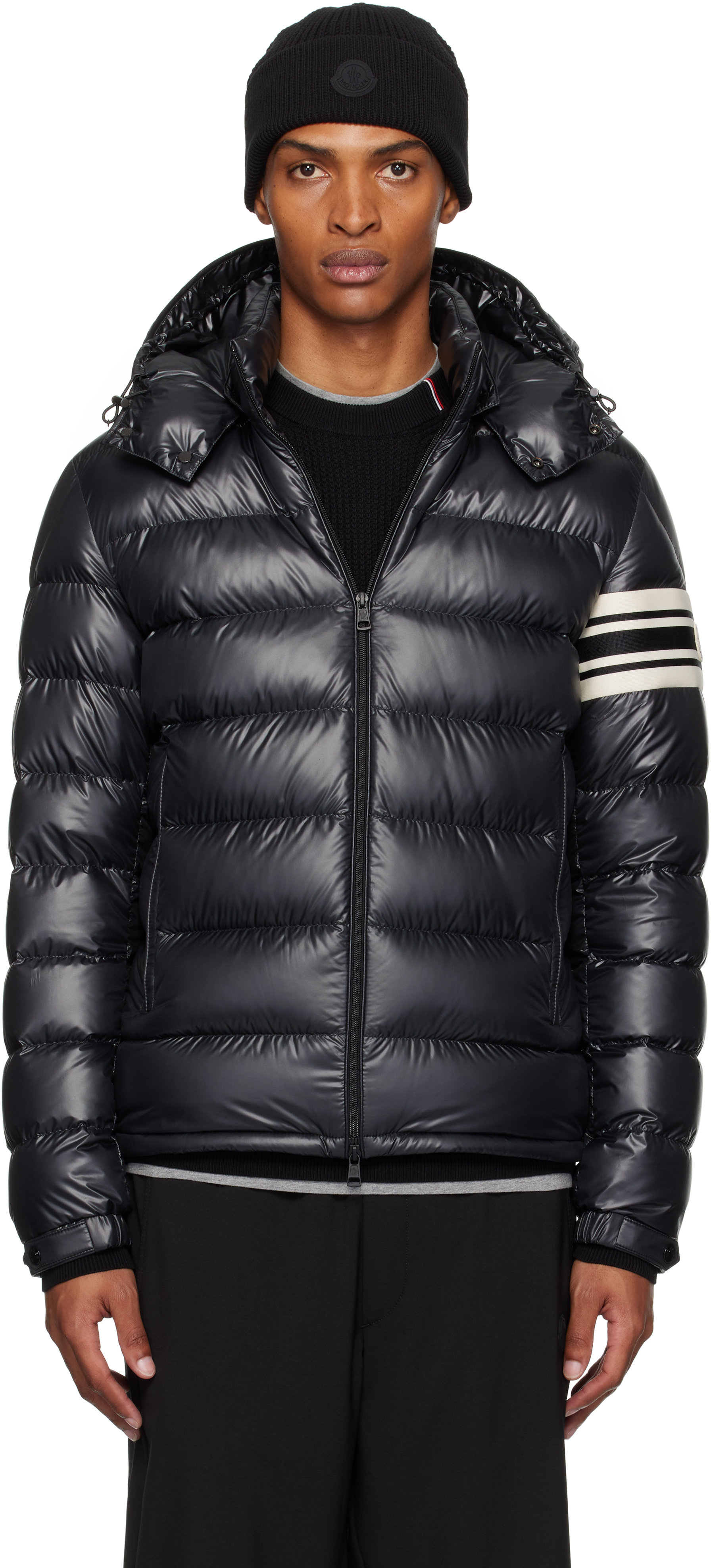 Moncler: Black Landre Down Jacket | SSENSE