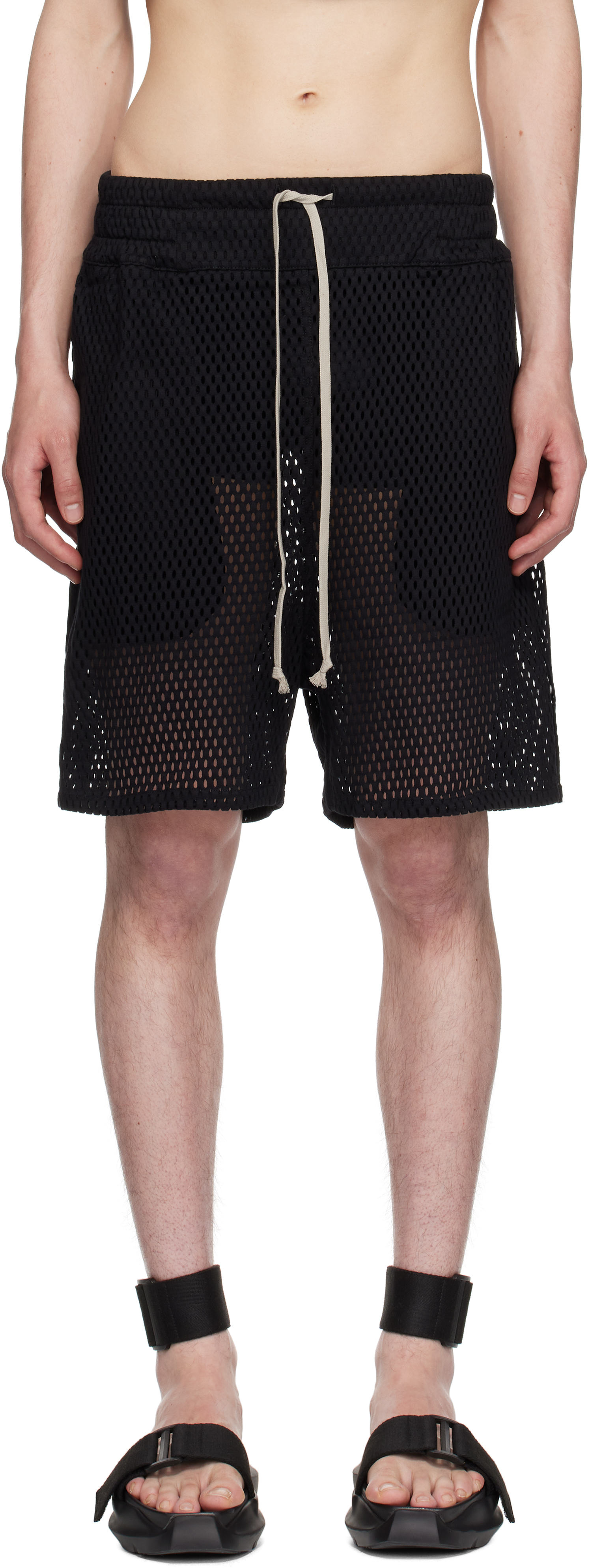 Rick Owensのブラック Championエディション メッシュ ショートパンツ