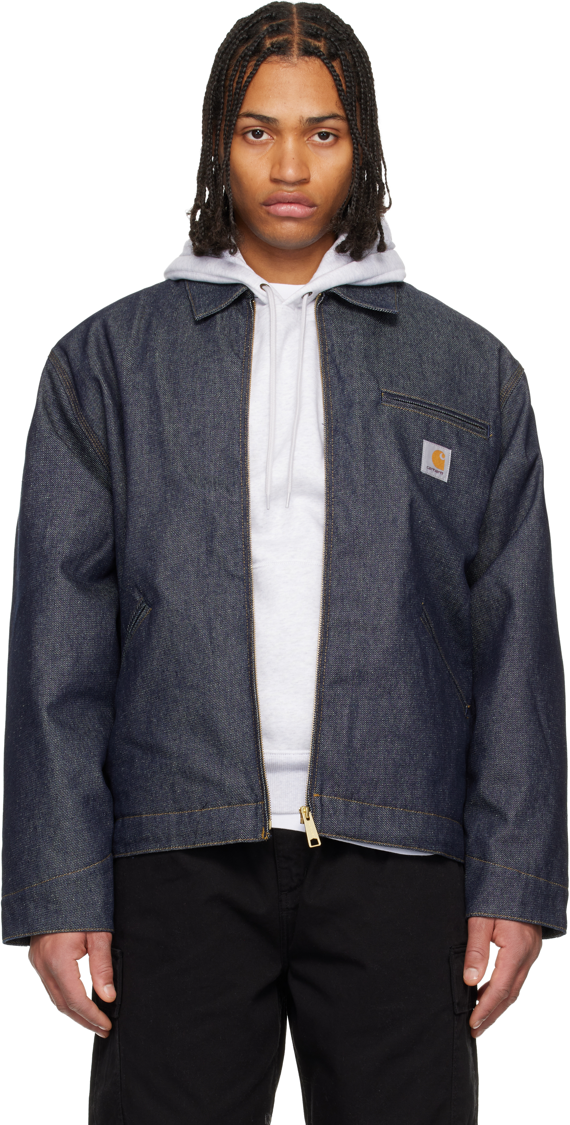Carhartt Work In Progress: ブルー OG Detroit デニムジャケット