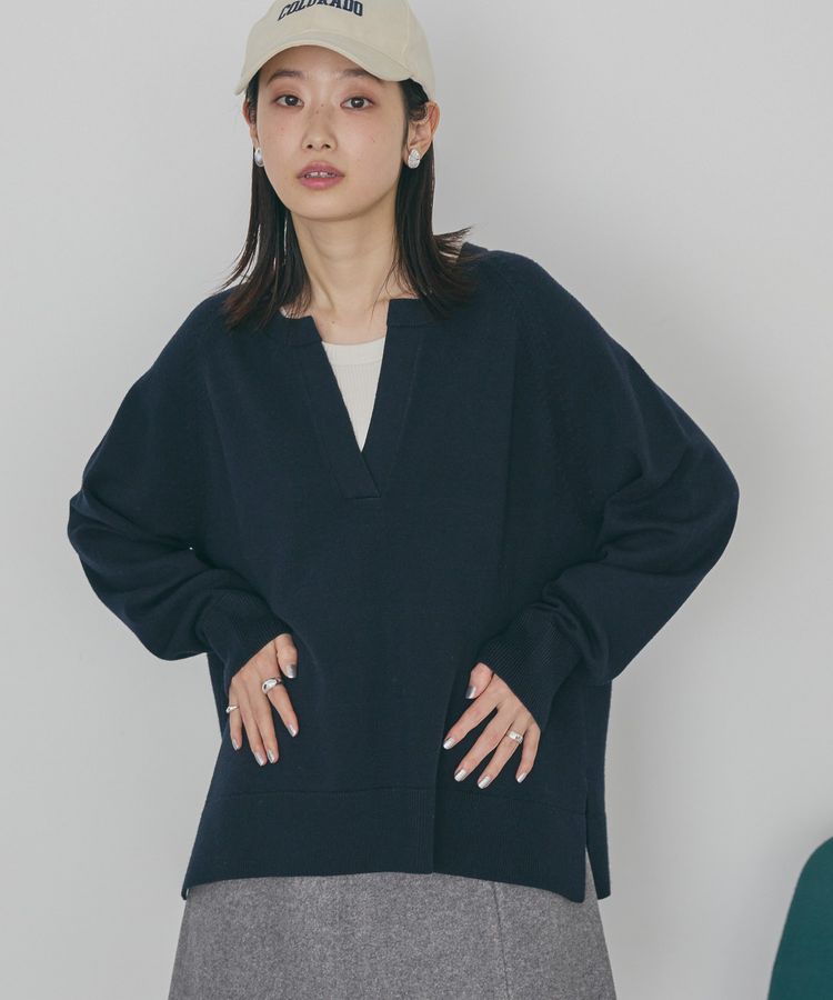 バイパチカフタンラグランニットプルオーバー＜静電気軽減＞/AMERICAN