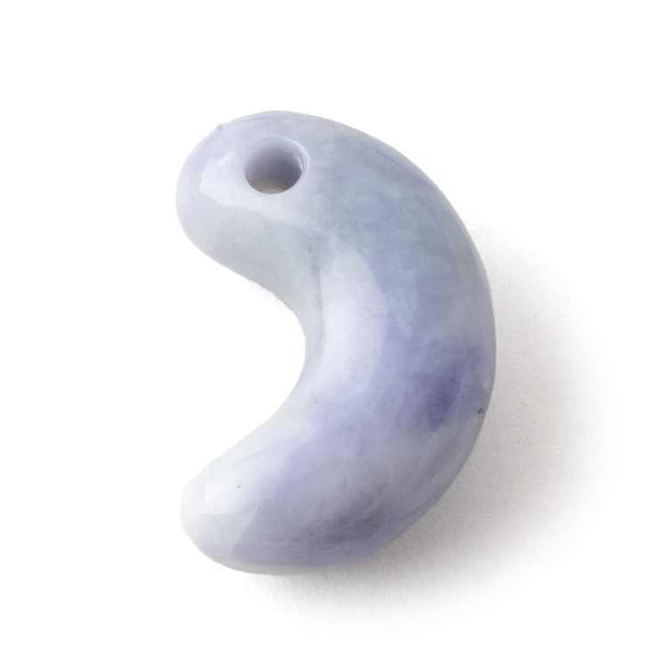 一点もの】勾玉 糸魚川翡翠 ラベンダー 22mm【鑑別書付き】｜天然石