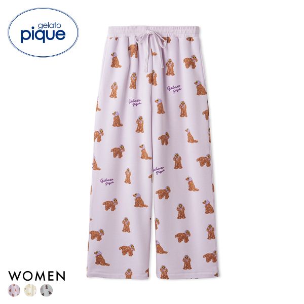 ジェラートピケ レディース 3柄ジャガードロングパンツ ジェラピケ