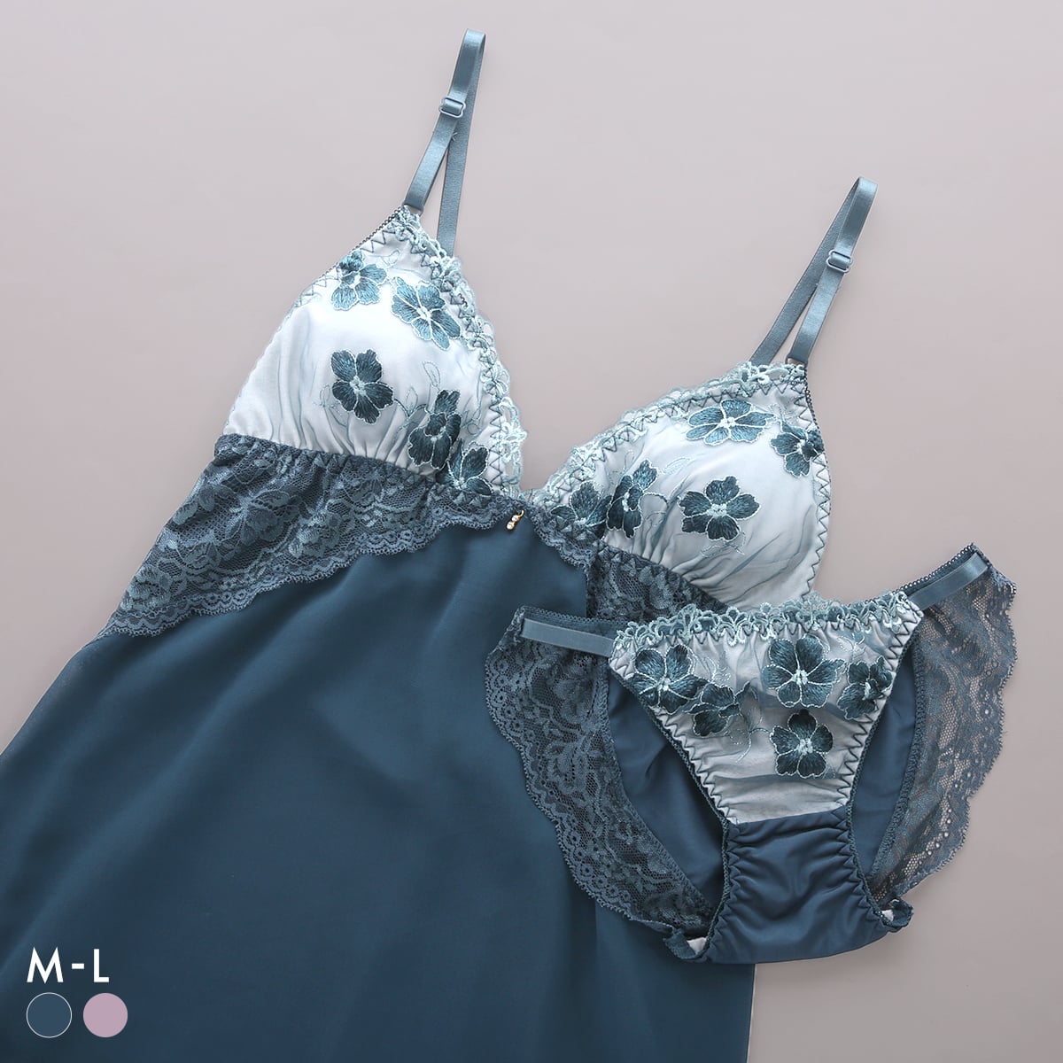 サンエイ ミスティックフラワー カップ付き スリップ＆ショーツ