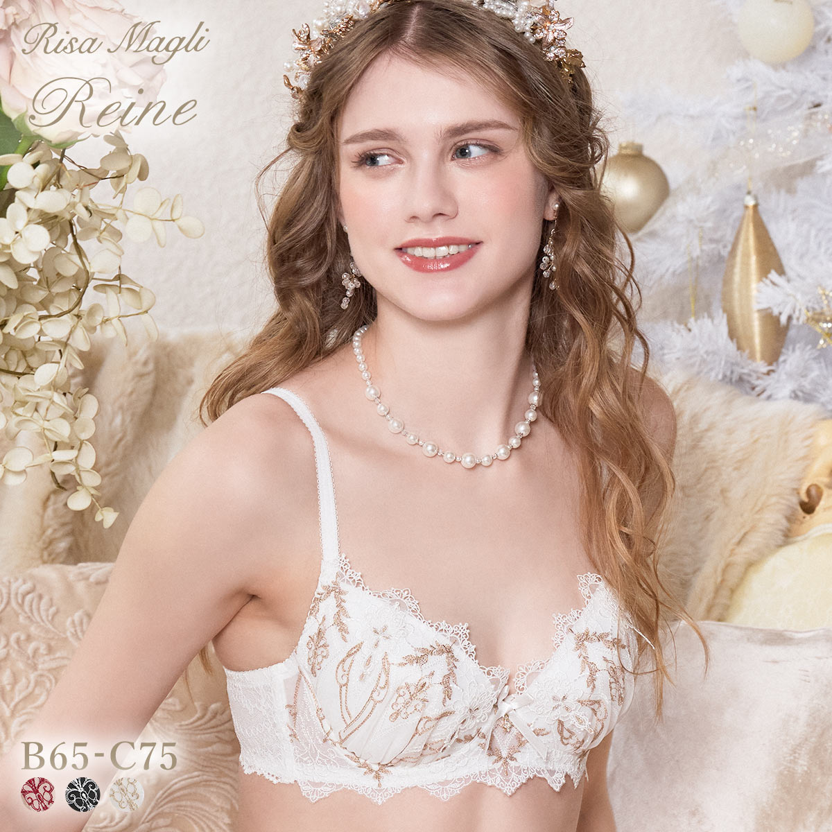 リサマリ レーヌ ジュエリー 3/4カップ ブラジャー BC 谷間ブラ Risa