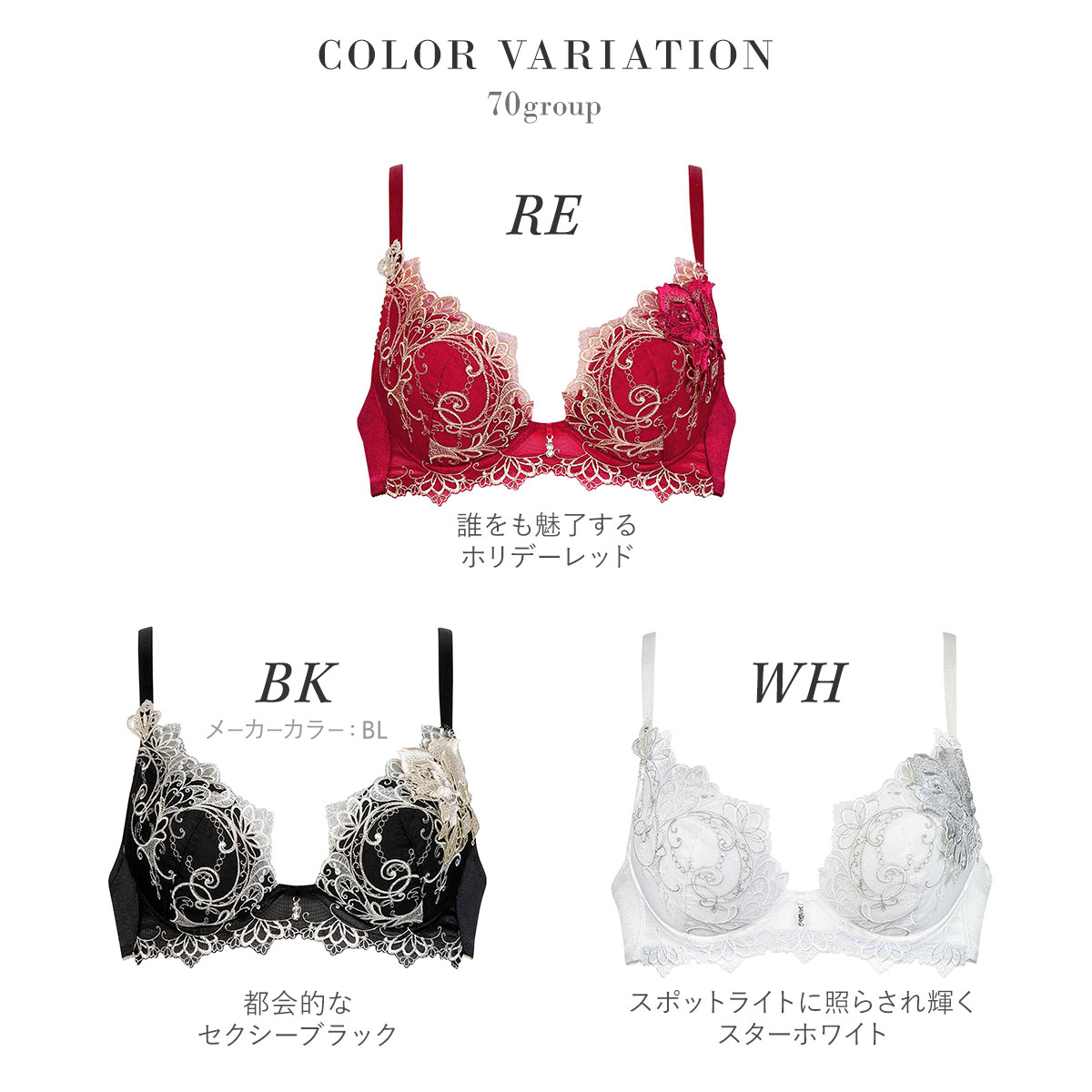 ワコール サルート 70グループ 70G VIVA LINE ブラジャー DEF