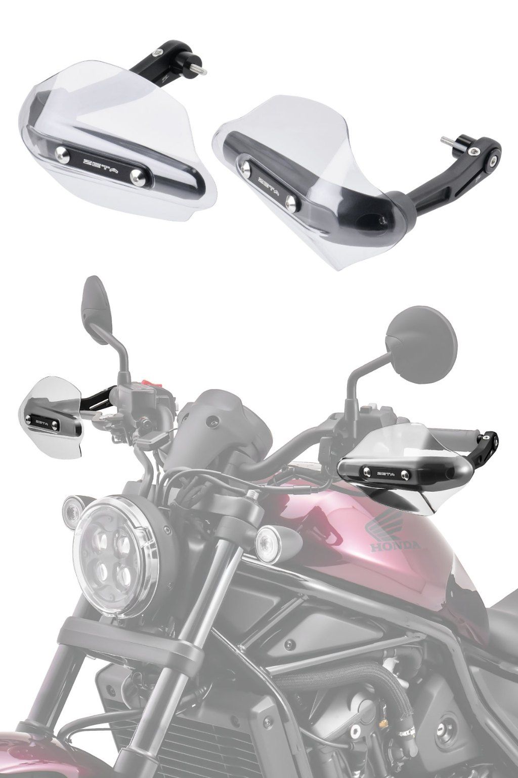Webike | ZETA RACING ジータ レーシング ソニックハンドガード PC