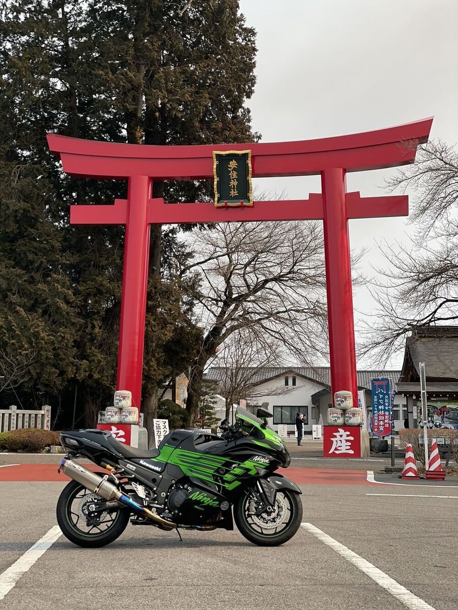 KAWASAKI ZX-14R「安住神社（バイク神社）にお参りしてきました