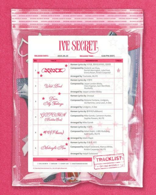 IVE」のニューアルバム「IVE SECRET」、チャン・ウォニョンとリズが