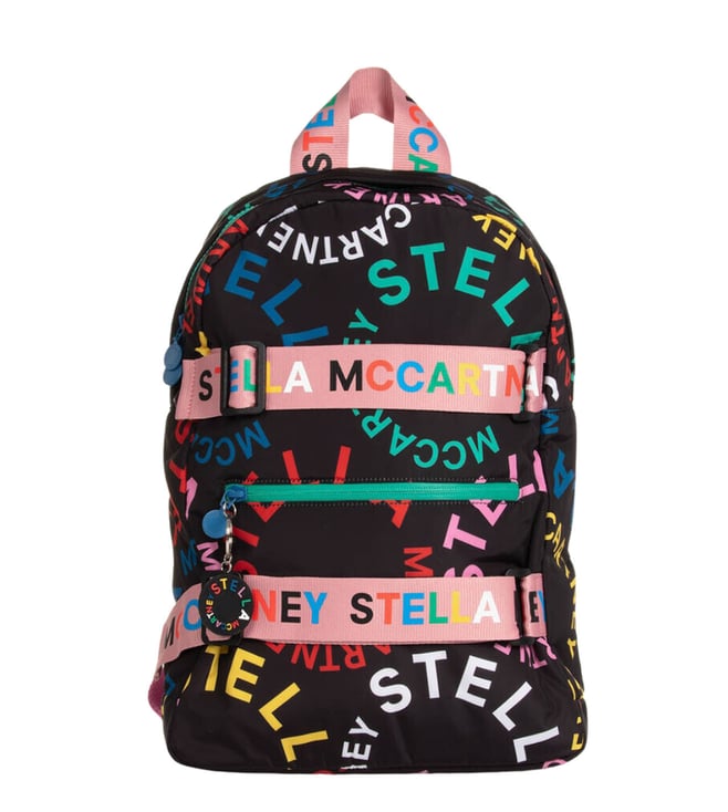 Stella McCartney Kids Black Logo Backpack