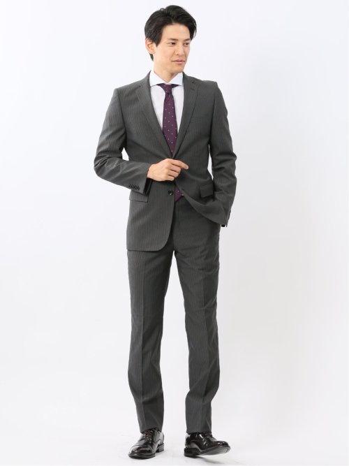 スーツ】グレー・ストライプ: | TAKA-Q ONLINE SHOP／タカキュー