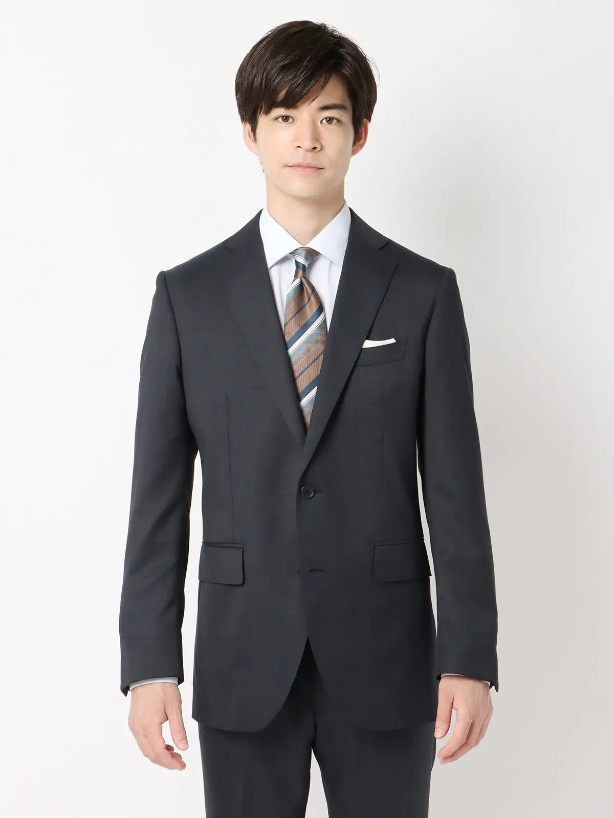 WEB限定／スーツ／ツーパンツ／2つボタン／グレンチェック／CH22