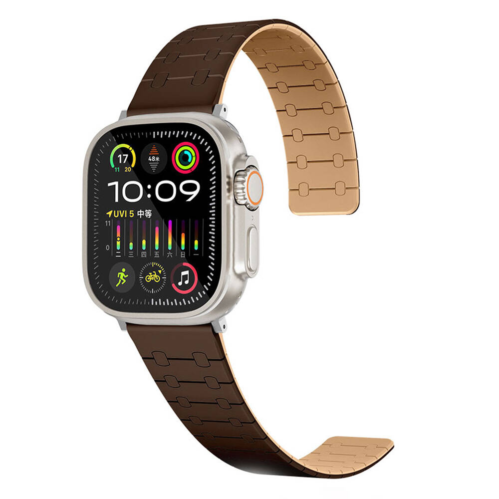 Apple Watch 44mm Zore KRD-111 Çizgili Desenli Silikon Kordon Apple