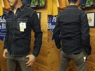 フラットヘッド] 7010W デニムのワークシャツ ～ブ厚い12オンスデニム