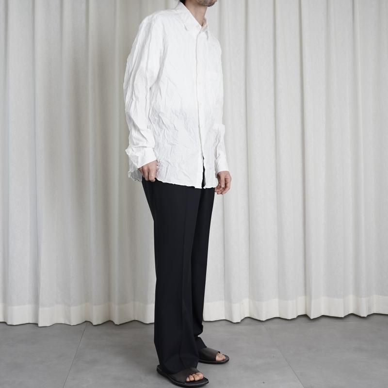 AURALEE オーラリー】WRINKLED WASHED FINX TWILL SHIRT / WHITE