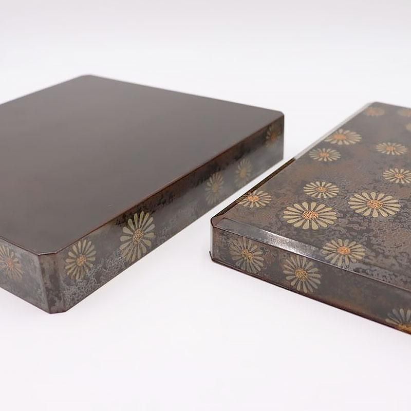 若狭塗り 木製硯箱 漆塗り硯・水滴セット 明治大正時代