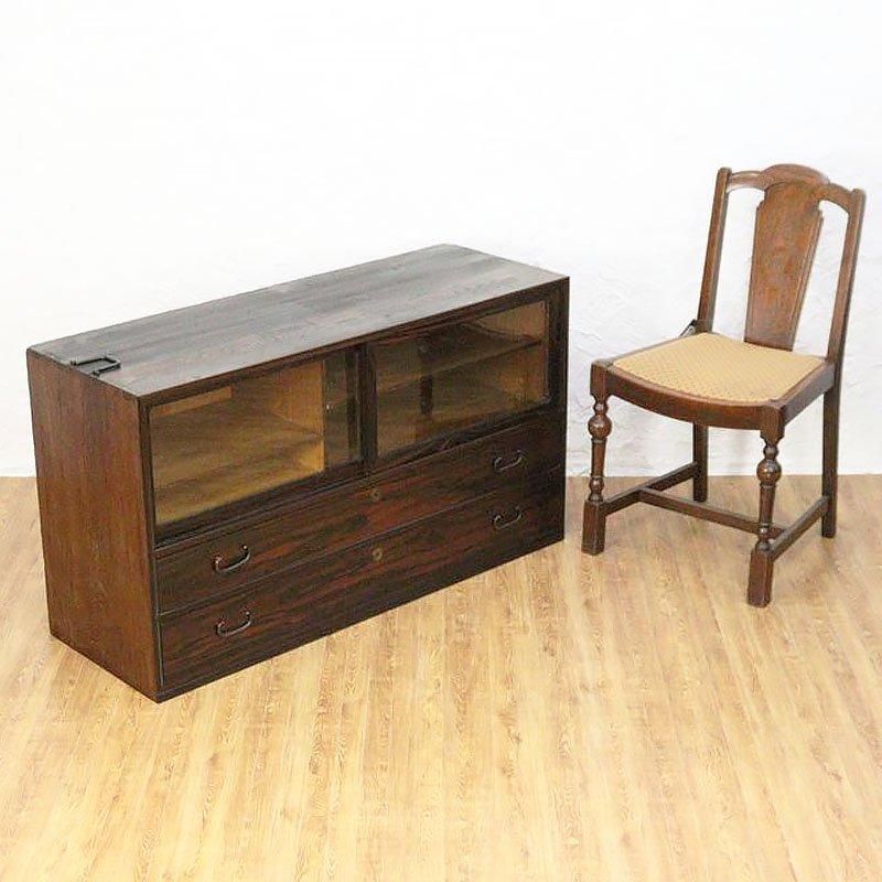 大正から昭和初期頃の四尺箪笥ローボード｜幅119cm高さ66.5cm｜上質な