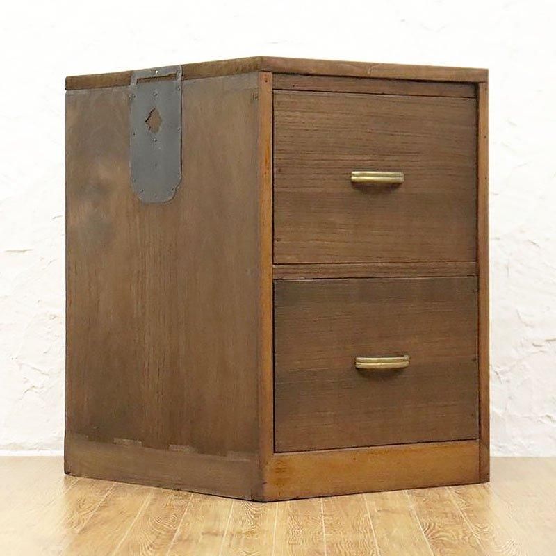 キャビネット 二段小引出しキャビネット 日本製 昭和初期 桐製