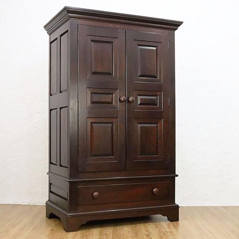 キャビネット 民芸キャビネット 大容量 ナラ材 昭和中期