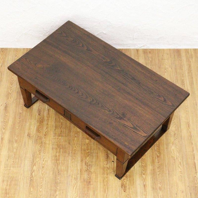 引出し付き 座机 文机 ローテーブル ヴィンテージ ナチュラル 和骨董