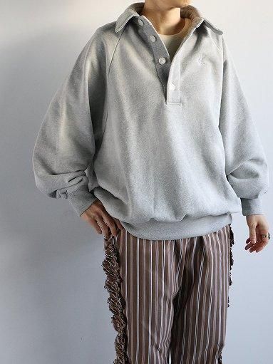 RHODOLIRION (ロドリリオン) Polo Sweatshirt -Damaged / H.Grey