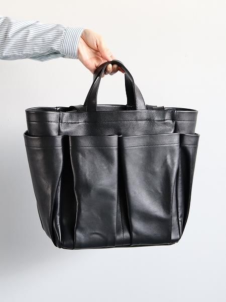 Aeta DOUBLE HANDLE TOTE M / BLACK (LE46) (SMOOTH LEATHER COLLECTION)