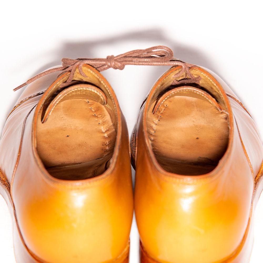 ボノーラ パンチドキャップトゥ ライトブラウン シームレスヒール