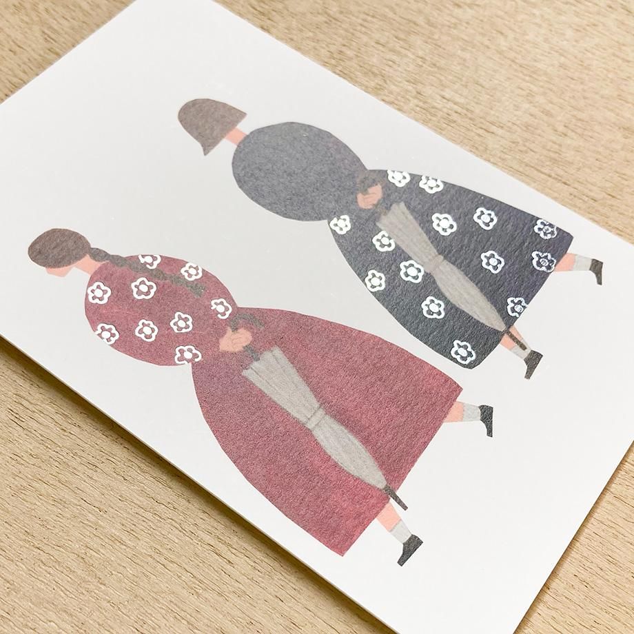 ネクタイ 箔押しポストカード 雨が降りそう - 表現社 cozyca products