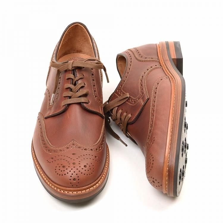 MOTO 2102 5EYEフルブローグ クロムエクセル ブラウン