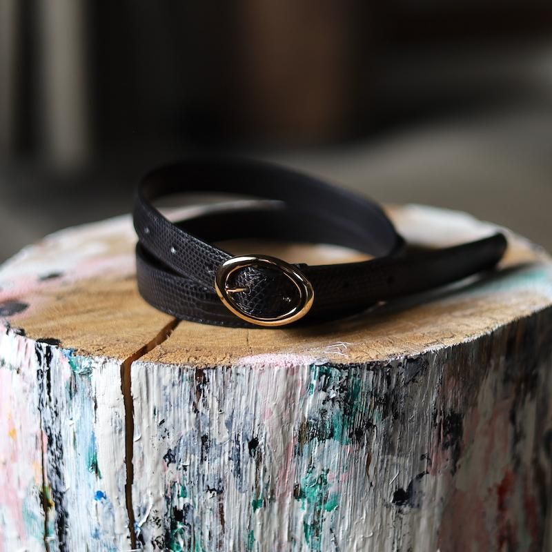 BISOWN】LIZARD OVAL BELT - HUUKU