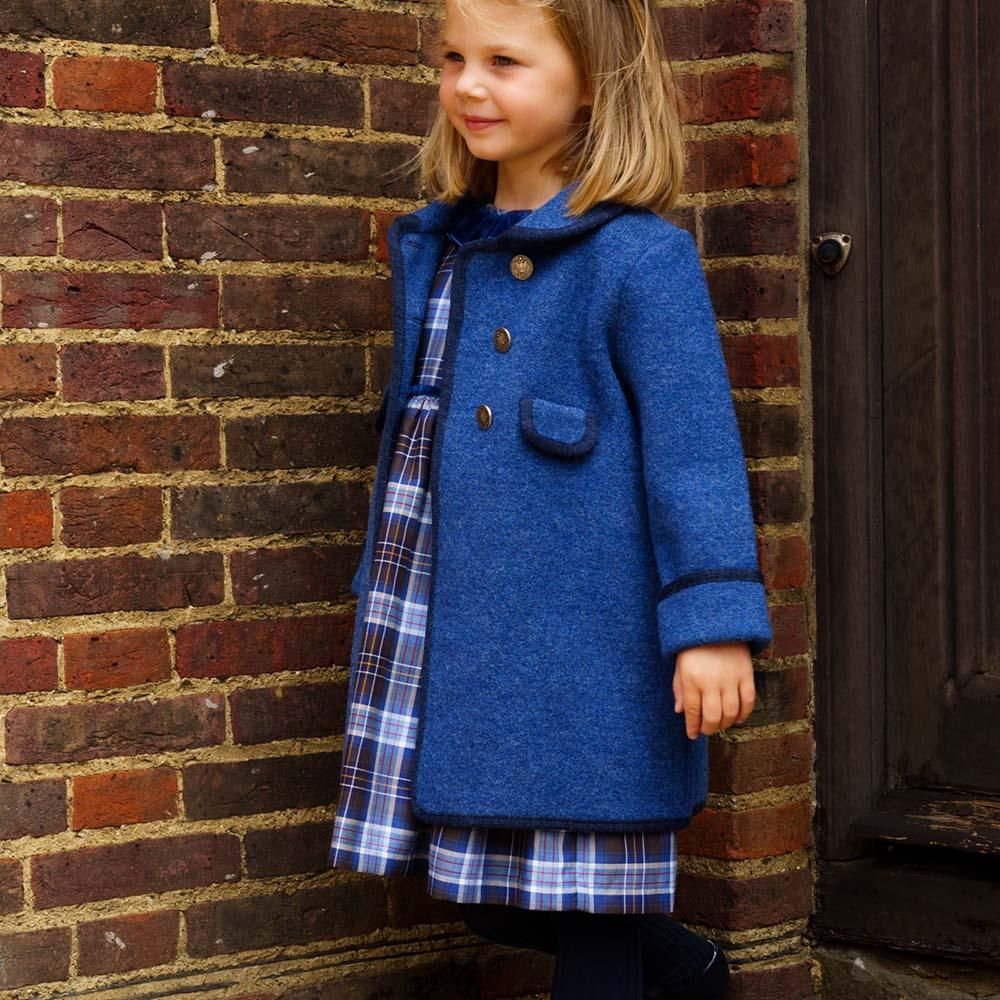 Amaia Kids - Raisin dress - Blue tartan アマイアキッズ - チェック