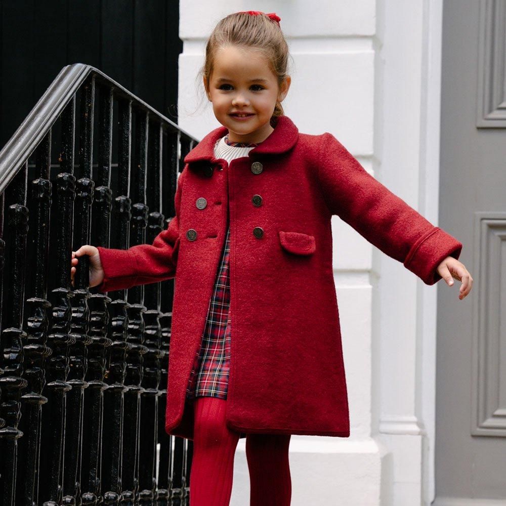 Amaia Kids - Razorbil coat - Burgundy アマイアキッズ - ウールコート