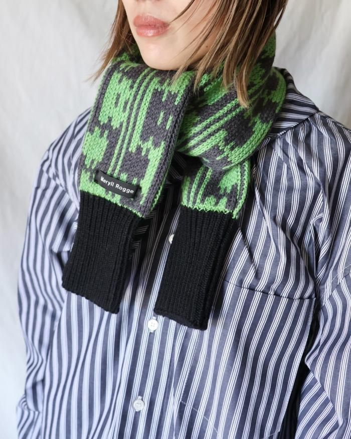 Meryll Rogge：OPIC MINI SCARF - GREEN/BLACK - ORANN ONLINE SHOP