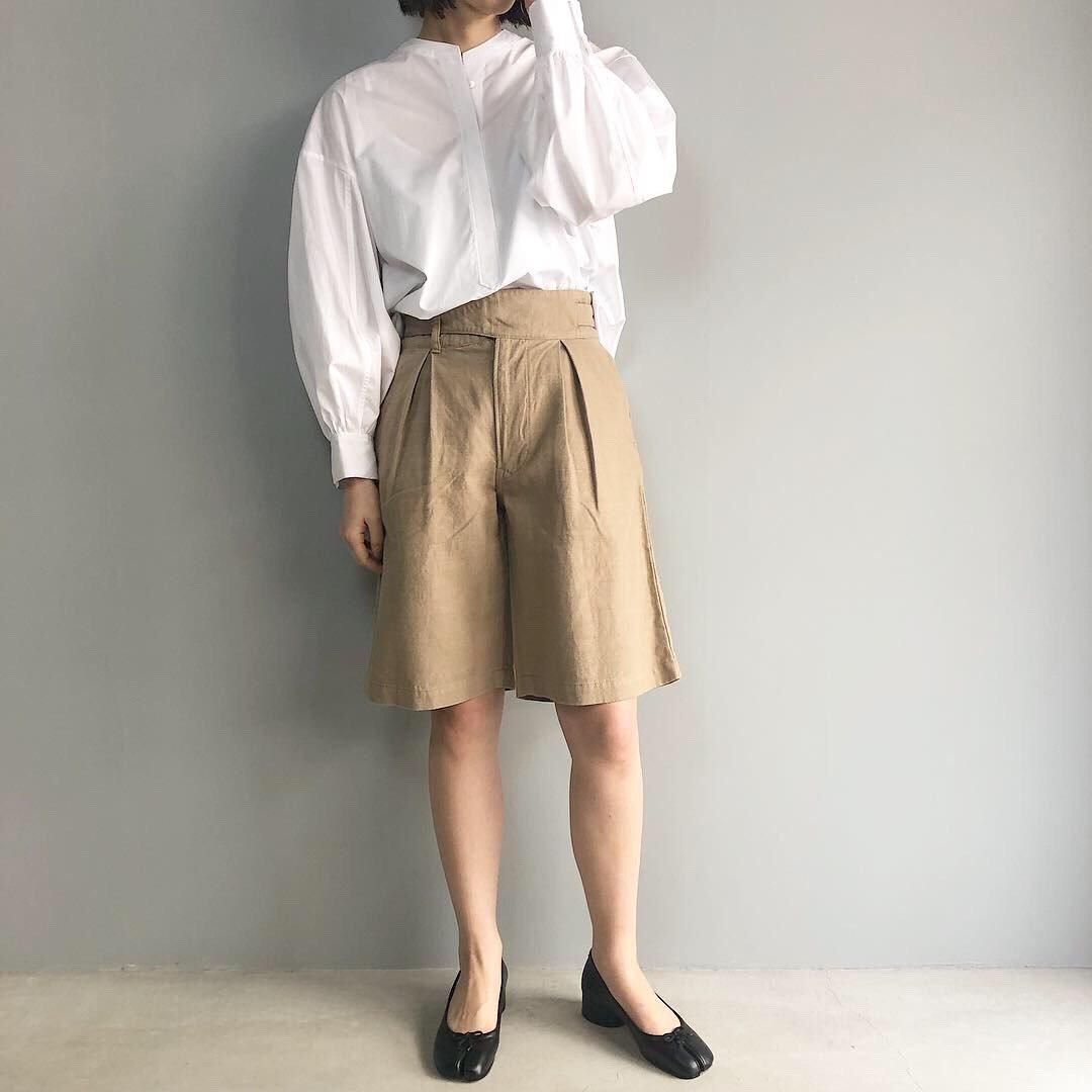SINMEボリュームシャツホワイト - Pale Jute