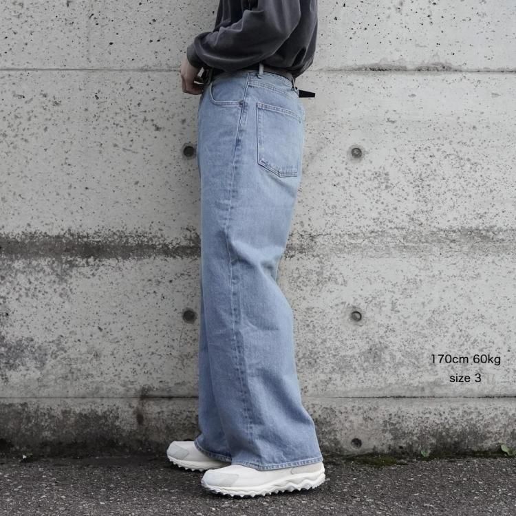 ビソウン BISOWN 25ss ビソウンワイドデニム ユーズドブリーチ BISOWN